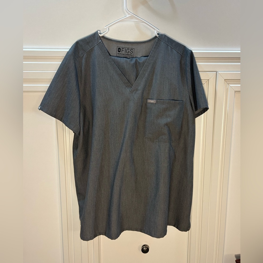 Grey Jogger Figs Scrub Set